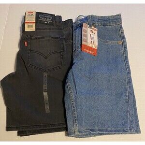 Lot 2 NWT YOUTH KIDS BOYS LEVI'S SLIM SHORTS DRY STRETCH PERFORMANCE SZ 16 (28)